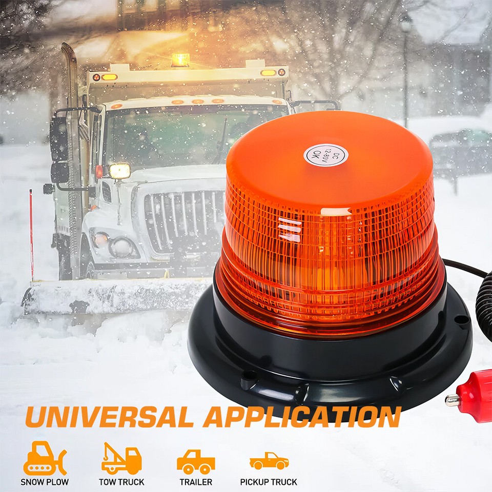 30LED Amber Rotating Strobe Light Flash Beacon Rooftop Warning - Foto 7
