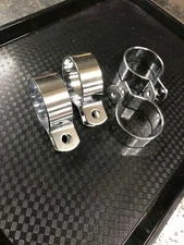 Harley 4pk universal motorcycle peg frame p clamps mounts exhaust 1 & 3/8" 1.375