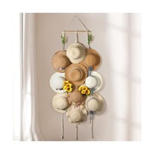 Macrame Hat Hangers for Wall Wide Brimmed Hat Holder Storage 10... FAST USA SHIP