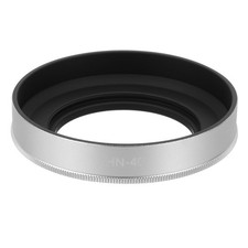 46mm Lens Hood, Metal Curved Screw-in Vented Lens Hood, Silver