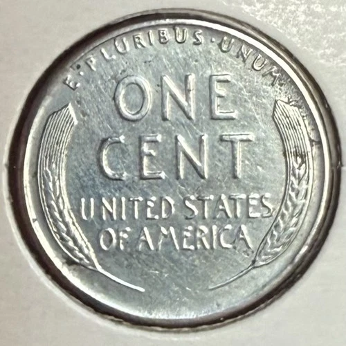 1943 Steel UNC Lincoln Cent Wheat Penny Nice War Time Coin Free Shipping!
