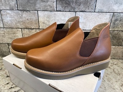 Work America ROMEO Men's 10.5 E Wide Brown Leather Shoes Eva-Tech Sole USA NIB