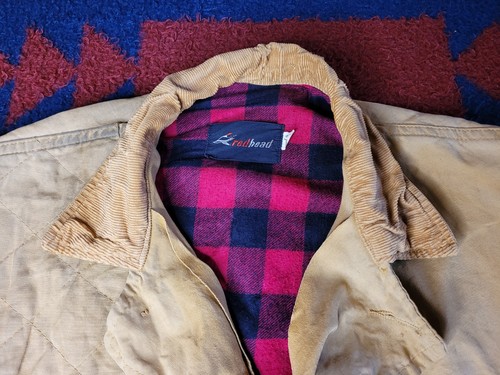 Vtg RedHead Coat Mens Large Bone Dry Hunting Canvas Shooting Jacket Game Pouch - Photo 2/16