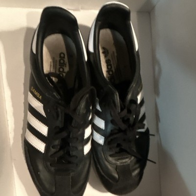 adidas Samba Low Top Lace-Up Sneakers Striped Black/White Rubber Sole