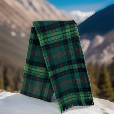 VNTG 100 New Wool Lochcarron Clan Ross Hunting Tartan Scarf Academic Preppy 54  