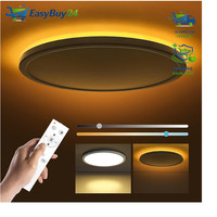 Led Deckenleuchte Dimmbar 24W 2000K-6500K Mit Fernbedienung Rund 30X2,5Cm Weiß