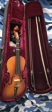 Acoustic 4/4 Brown Violin Varnish Finish w/ Chinrest, Bow, Case Rosin