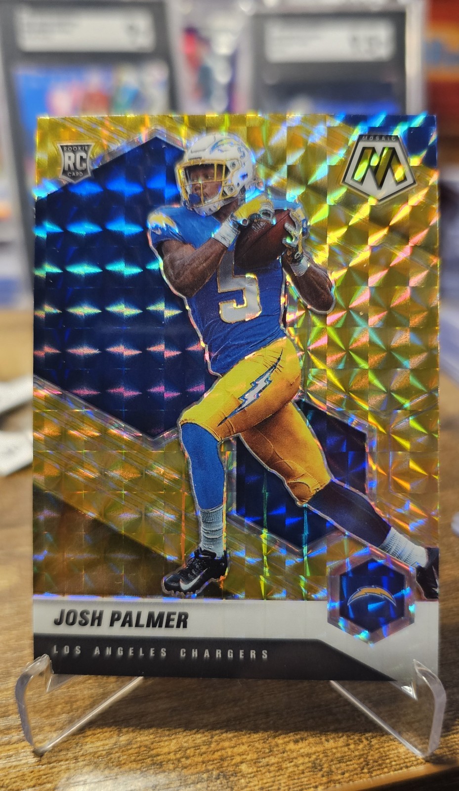2021 Panini Mosaic Mosaic Reactive Yellow #329 Josh Palmer