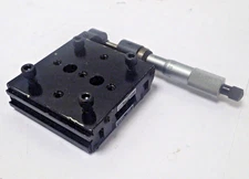 NEWPORT 420 BALL BEARING LINEAR STAGE w/LS STARRETT 263M MICROMETER 0-1"