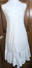 House Of Harlow 1960 Nuevo con Etiquetas Para Mujer’s S Blanco Ojo Midi Solero Cottage Core (1246