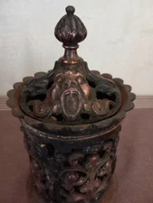 Art Nouveau Bronze Openwork Perfume Burner Signed ZIMMERMANN Paris 1900 / Censer