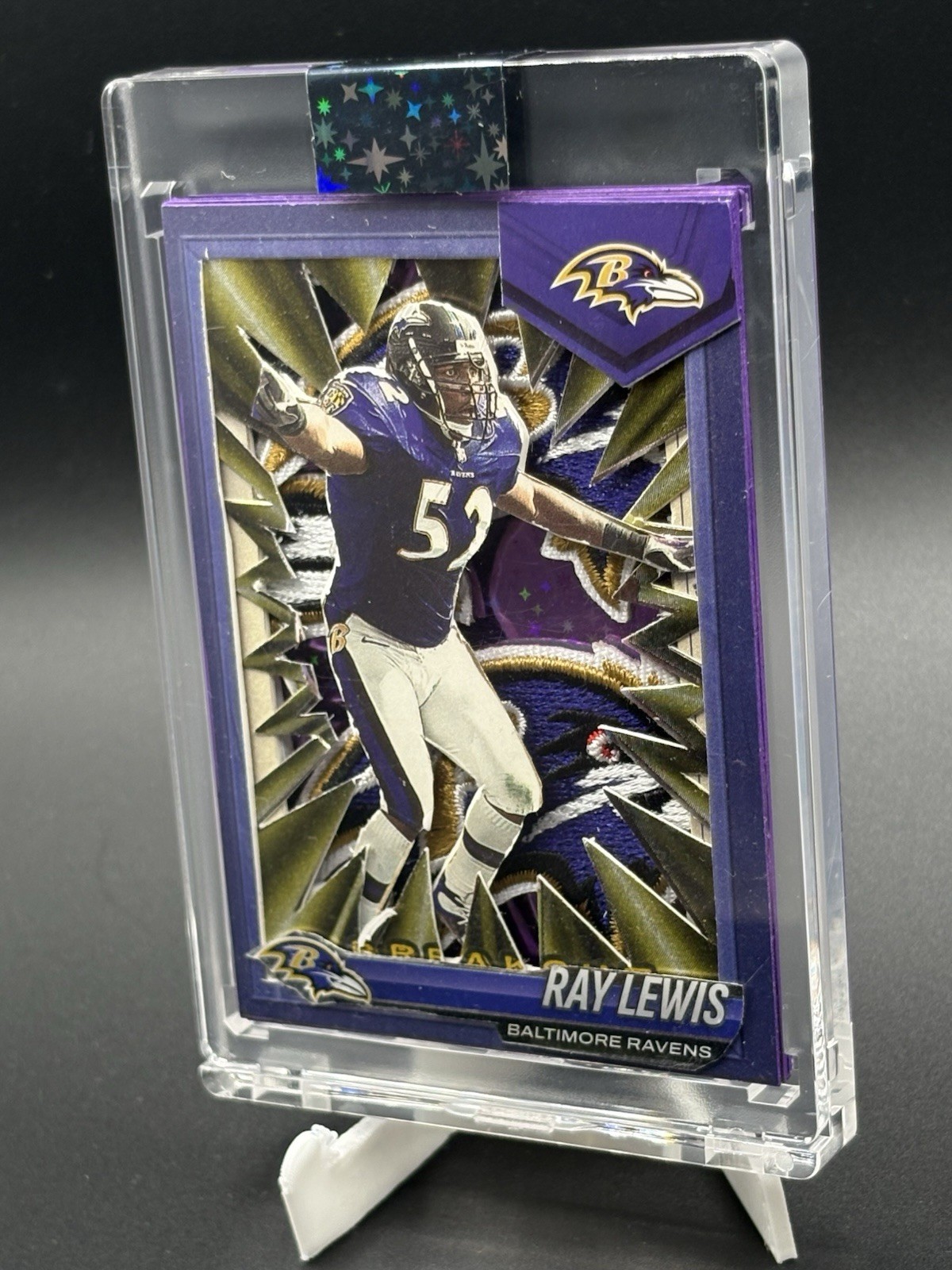 Ray Lewis Custom novelty art Handmade Baltimore Ravens patch CARD