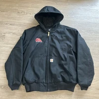 Carhartt 0J0140-M Duck Active Jacket Quilt Lined Black Loose Fit Men's XL