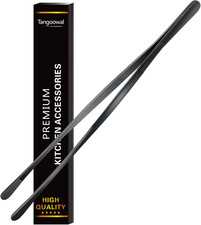 12-Inch Professional Kitchen  Cooking Tweezers Tongs - Stainless Steel Long Twe