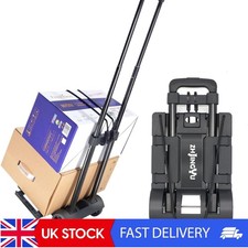 Heavy Duty Folding Hand Truck - Compact Steel Sack Barrow for Travel & Home Use