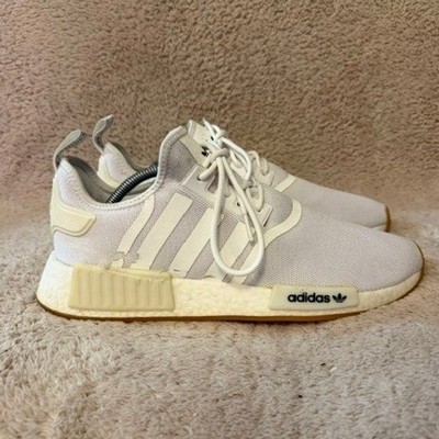 Adidas NMD R1 White Gum Mens Sneakers GZ9260 Size 10.5 Low Top Boost Shoes