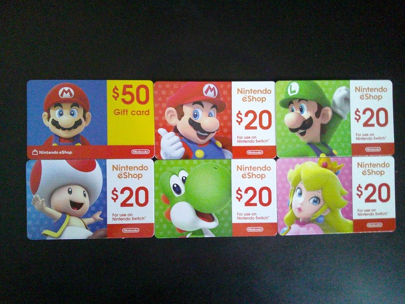 *NINTENDO eSHOP* COMPLETE SET OF (9) ALL DIFFERENT COLLECTIBLE ONLY GIFT CARDS
