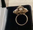 Vintage~Heavy 14kt Gold Ring W/Sapphires & Opals~Perfect See Pics — photo 3