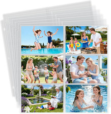 20 Pack 4x6" Photo Album Refill Pages, 12x12, 240 Pockets, Double-Sided, Clear,