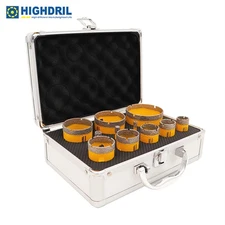 11pcs/Box Diamond Drill Bits Set Tile Ceramic Marble Cutting Tool Hole Saw