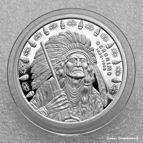 Geronimo - 39 mm - 1oz .999 silver Art round
