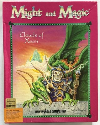Might And Magic: Clouds Of Xeen, Vintage PC Game, 3.5 disk, 1992, CIB Map & Manu