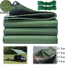 Heavy Duty Tarpaulin Thick Waterproof Protect Cover Multipurpose Canvas Tarp