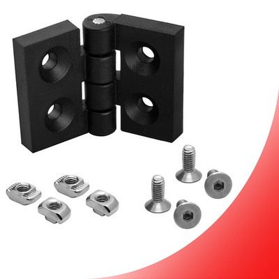 KLAK 30 - Scharnier Standard Nut 8 für Aluprofil 30-er inkl. Verschraubung