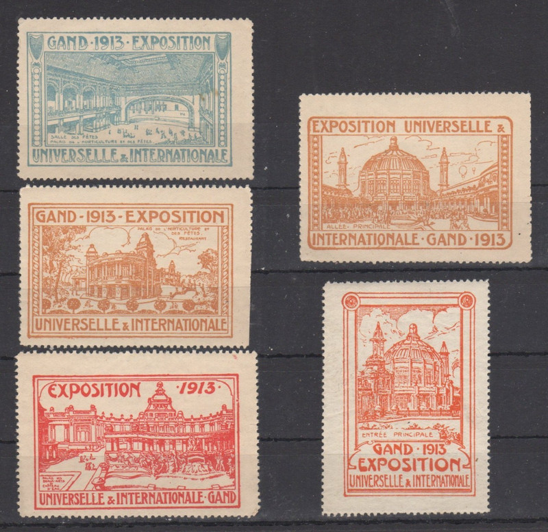 Belgian Exposition Stamps - Ghent 1913 Universal & International Exposition - MH