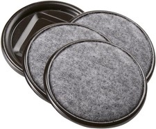4-Pack Reusable Round Caster Cups - 2.5" for Hard Floors and Noise Reduction