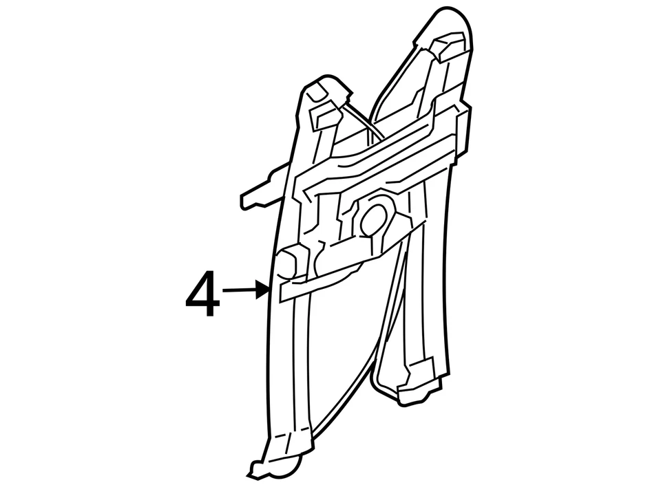 Mitsubishi Endeavor 2011 conductor ventana delantera izquierda regulador H5420 Foto 4 de 4
