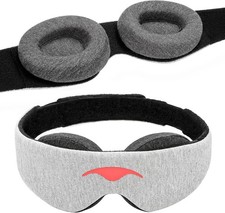 Manta Sleep Mask - 100 Light Blocking, Adjustable Sleeping Mask with Detachabl