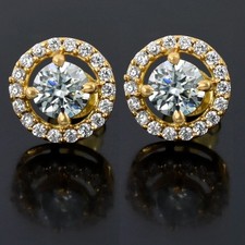 Delicate 2Ct White Diamond Solitaire Studs-Great Shine  No Tarrif.