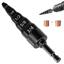 AC Air Conditioner Copper Pipe Tube Expander Swaging Tool Kit Drill Bit Flaring