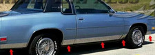 Fits1978-1988 Oldsmobile Cutlass Supreme 2dr Flat Rocker Panel Trim 5 12 10pc