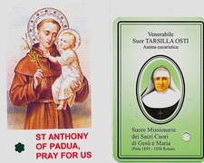 2 Reliquienbilder, Hl. Antonius v Padua, Tarsilla Osti