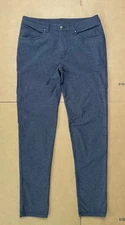 Lululemon ABC Pant Skinny Tech Men's 31x33 Blue Chambray Woven Stretch Excellent