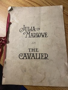 Julia Marlowe in The Cavalier Program March 13, 1903 Star theatre