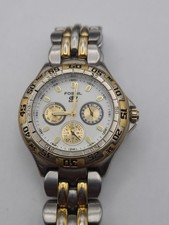 Fossil Men's Blue Quartz Watch Silver and Gold Tone, BQ-8774 Working