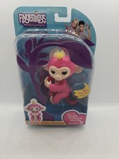 Fingerlings Baby Monkey Bella Pink Yellow Hair Interactive Friend Toy WowWee NEW