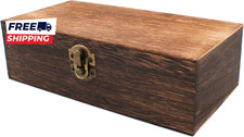 Wood Storage Box with Lid Solid Wood Containe...