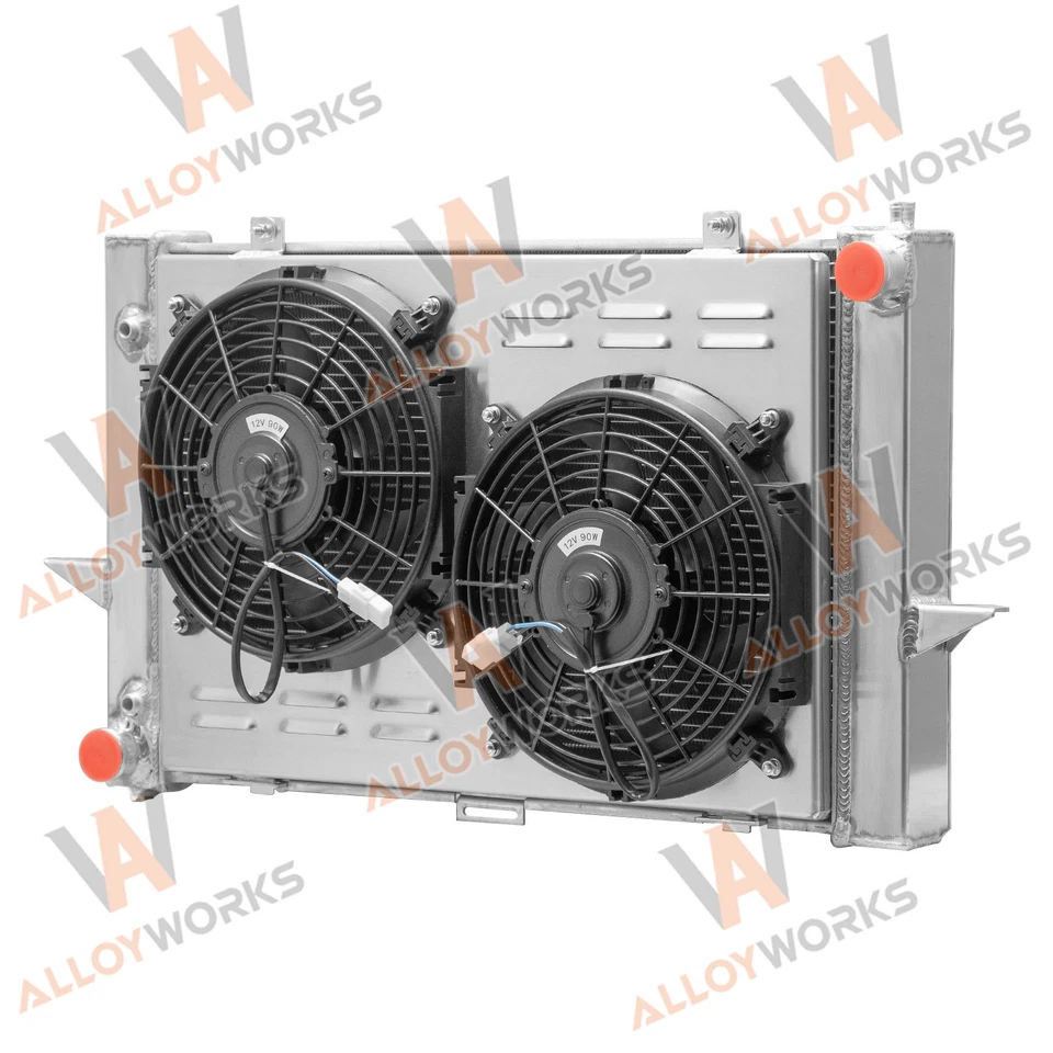 Aluminum 2Row Radiator Shroud Fan For 1998-2004 2000 Volvo C70 S70 V70 2.3L 2.4L Foto 3 de 4