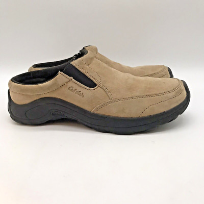 Cabela's Tan Suede Mules Women's 8M Slip On Asystec All Terrain Comfort Shoes