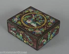 Antique Chinese Enamelled Wood Lined Brass Box Republic Period