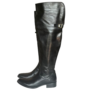 Sisley Womens Size 39 Knee High Riding Boots Hand Made High Quality Leather