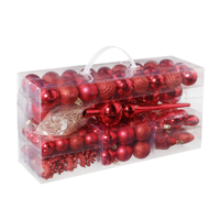 Weihnachtskugeln Christbaumkugeln Set Rot 3-7,5Cm Ø Weihnachtsschmuck 100 Stk.