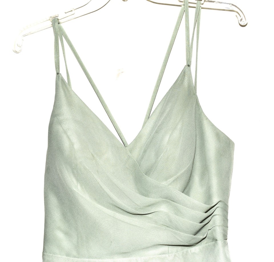 JJ's House Celadon Pale Green Spaghetti Strap Cocktail Dress Size 12