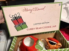 Harry & David Cookie Jar CUBBY BEAR the Postman Limited Edition 2010 New in Box