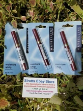 3 MAYBELLINE MOISTURE WHIP LIP GLOSS STICK, SOFTEN AND PROTECT #04 BARELY COPPER