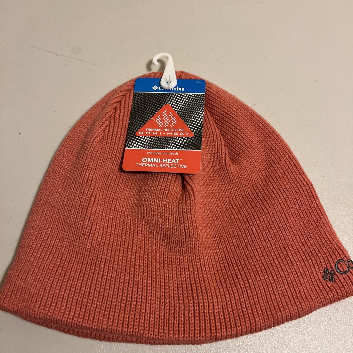 Columbia Omni Heat Fleece Lined Red Logo Hat Never Used Columbia Unisex Agent Heat Omni-Heat Thermal Reflective  main image 3